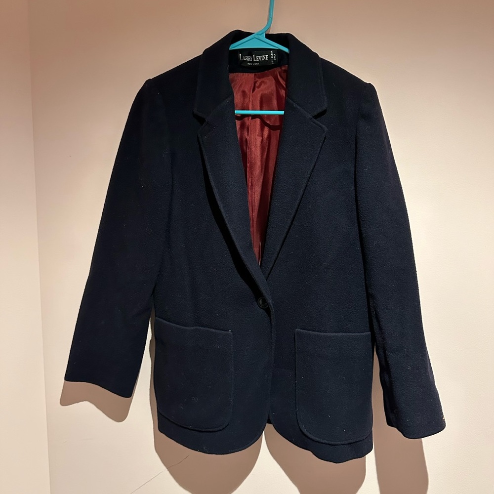 Larry Levine wool navy vintage jacket